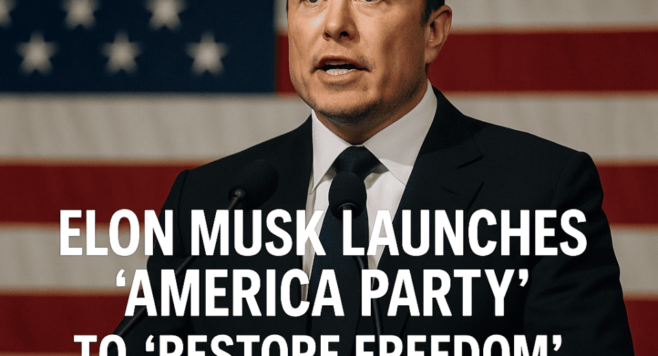 Elon Musk Launches ‘America Party’ to “Restore Freedom” — A New Era in U.S. Politics