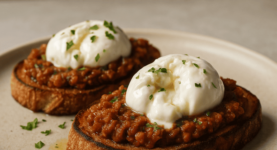 Zaalouk Toasts with Burrata – A Moroccan-Italian Fusion You’ll Crave