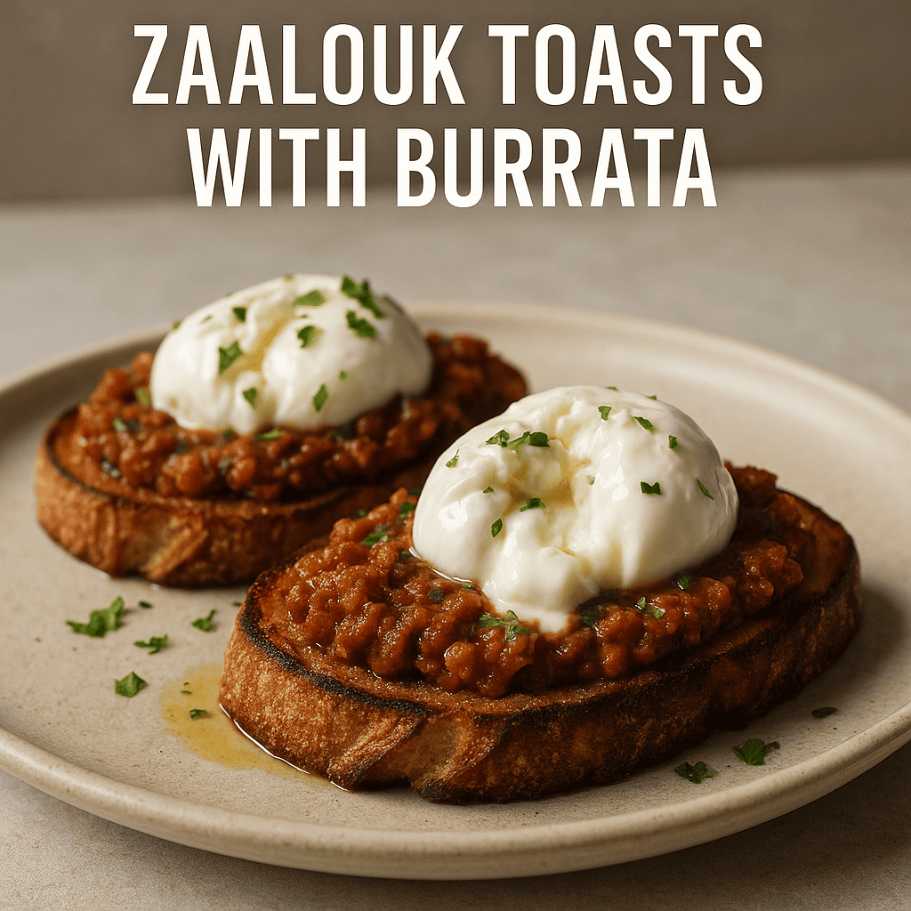 Zaalouk Toasts with Burrata – A Moroccan-Italian Fusion You’ll Crave